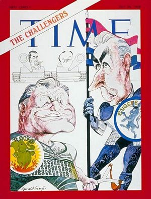 TIME680726.jpg 7/26/1968 Nelson Rockefeller And Eugene McCarthy - Image 1