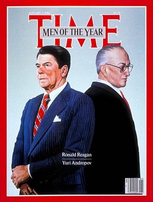 TIME840102.jpg 1/2/1984 Ronald Reagan Yuri Andropov - Image 1