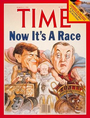TIME840312.jpg 3/12/1984 Now It''s A Race - Image 1