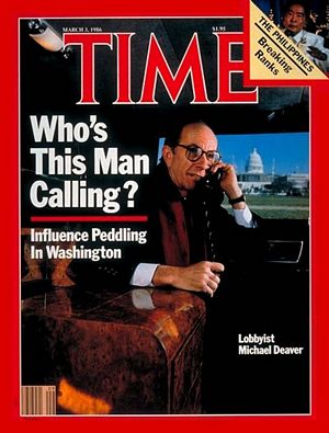 3/3/1986 Influence Peddling in Washington
