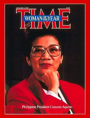 TIME870105.jpg 1/5/1987 Woman of the Year Corazon Aquino - Image 1