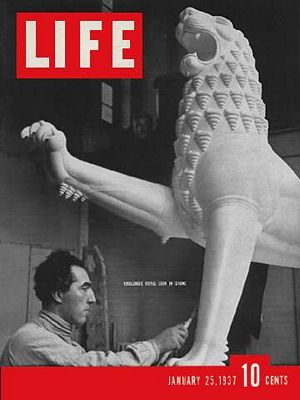 1/25/1937 Lion sculpture