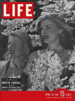 4/14/1947 Spring shrubbery