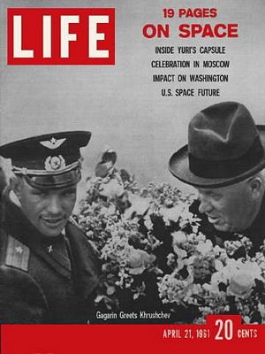 cv042161.jpg 4/21/1961 Gagarin & Khrushchev - Image 1