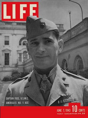 6/7/1943 Marine ace Joe Foss